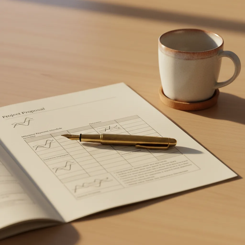 Detail photograph illustrating: Transparent payment schedule