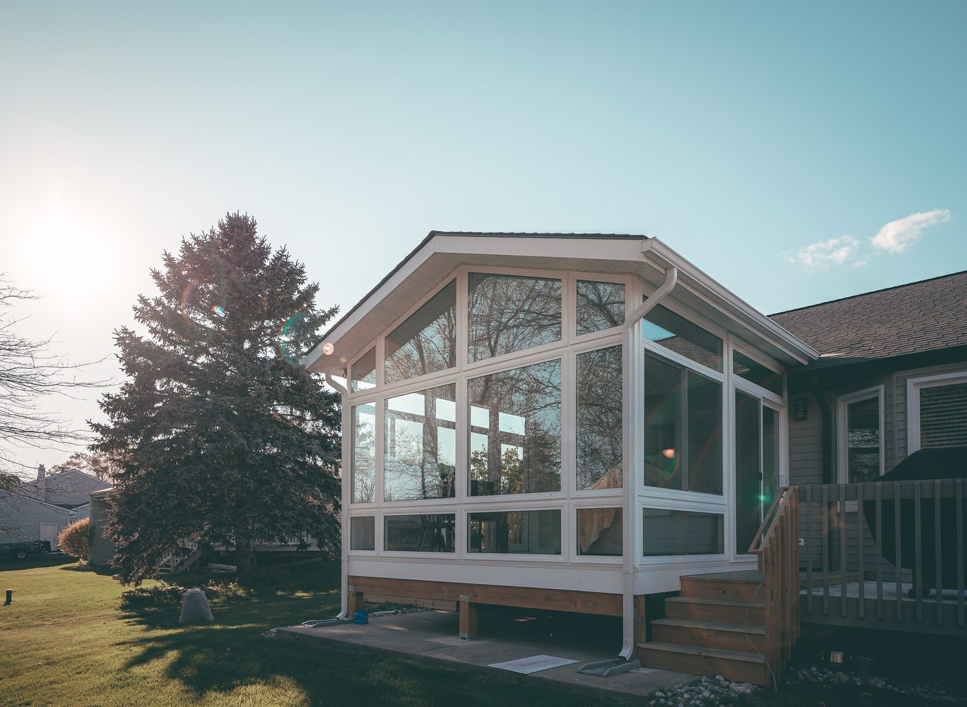 Sunroom addition on a South Jersey home.