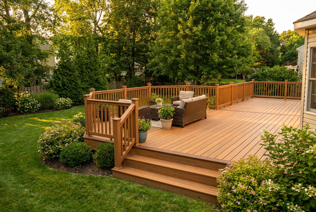Deck refurbishment with replaced boards in South Jersey
