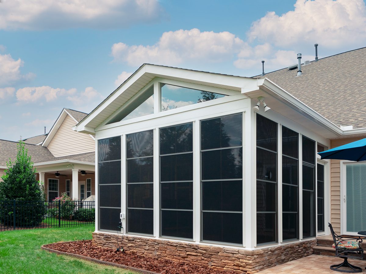 Screened porch on a Stone Harbor, NJ shore home