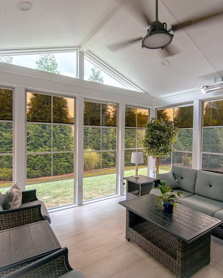 Screened porch on a Stone Harbor, NJ home